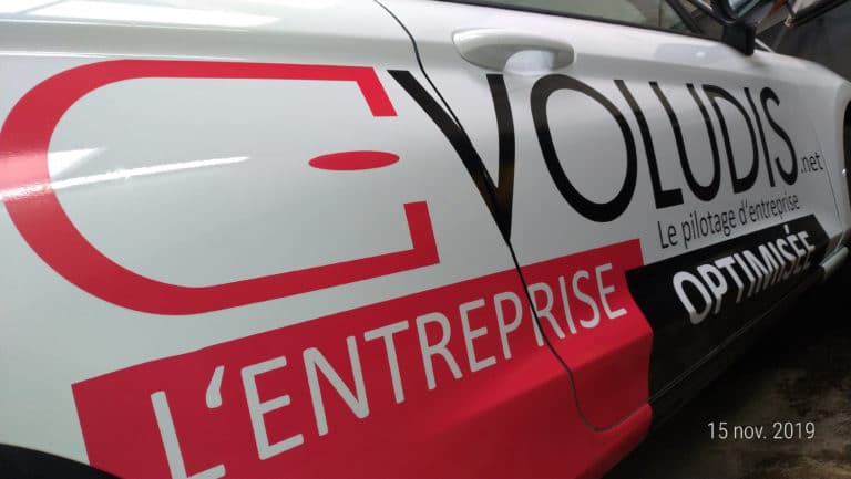 Marquage et décoration Voiture EVOLUDIS par AGENCE GRAPHICS