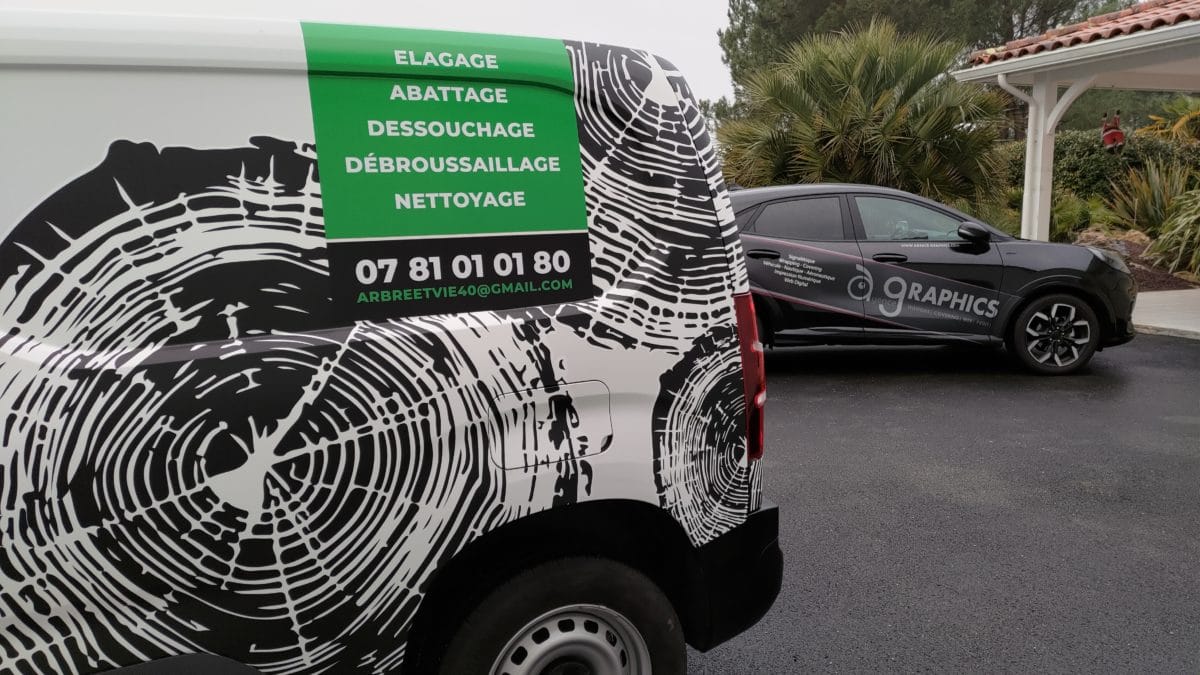 semi covering voiture fourgon impression adhesifs decoration marquage landes bordeaux arcachon