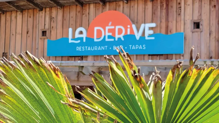 enseign-signaletique-graphics-enseigne-réseaux-franchise-bandeaux-bloc-led-drapeaux-panneau-dibond-mimizan-restaurant-la-derive-landes-biscarrosse