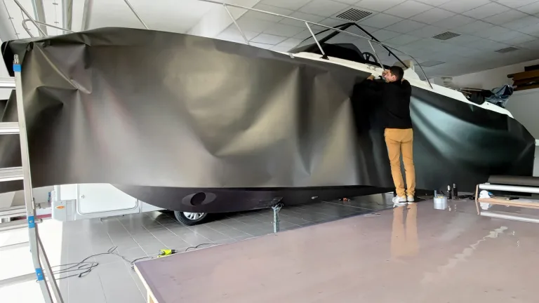 covering wrapping bateau boat landes charlet nautic arcachon biscarrosse hendaye capbreton la rochelle sete narbonne marseille 33 40 17 13 66