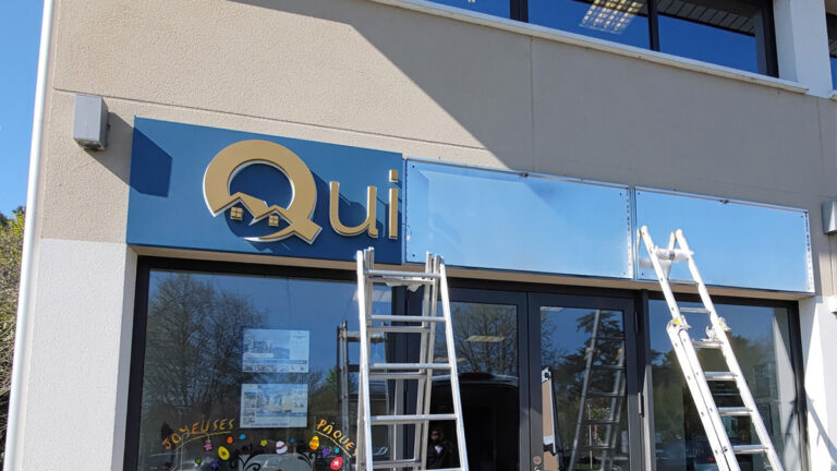 agence graphics pose enseigne lumineuse lettre boitier immo arcachon gujan mestras gironde nouvelles aquitaine