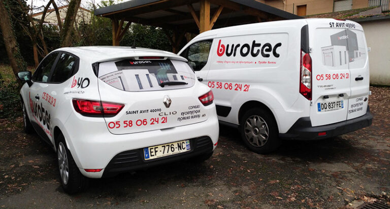 serigraphie vehicule burotec mont de marsan agence graphics landes gironde